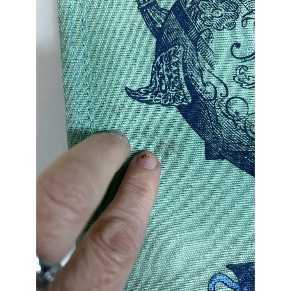 Fortnum & Mason London UK Tea Pot Bag for Life Teal Shopping Tote Bag - Picture 5 of 11